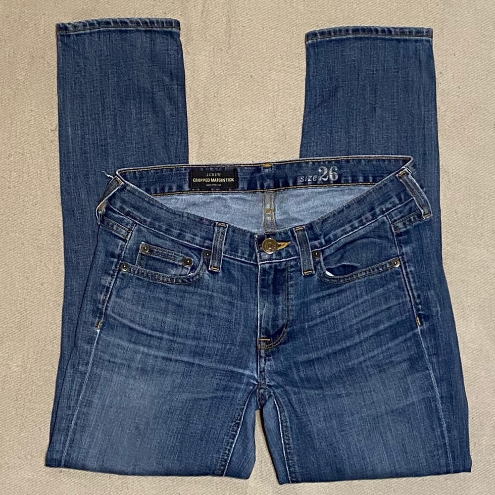 J. Crew cropped matchstick jeans